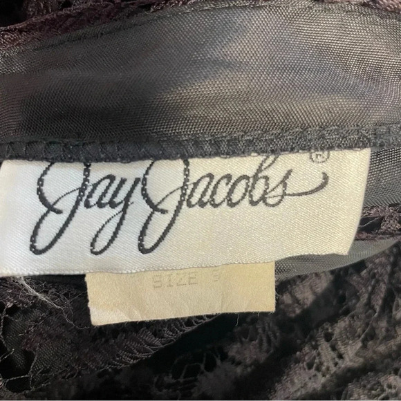 Vintage Jay Jacobs 80s gothic black lace dress whimsigoth cacoon sheath  Medium - Picture 10 of 10